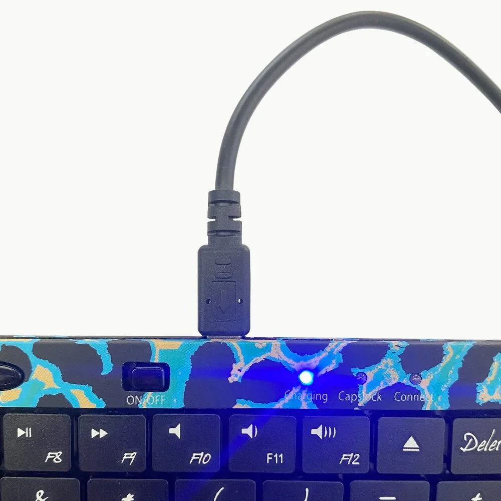 Rebecca Minkoff Blue Leopard Print Wireless Mouse & Keyboard